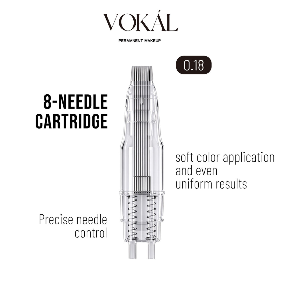 VOKAL Flash Lip 8-Needle Cartridges — Box of 10