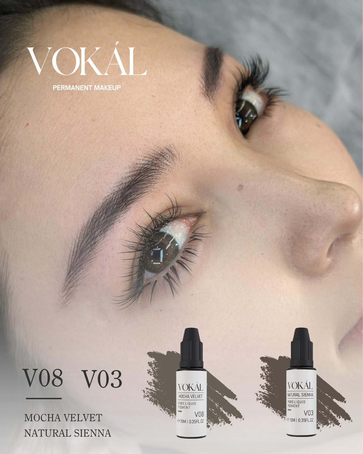 VOKAL eyebrow pigment result for PMU brow work