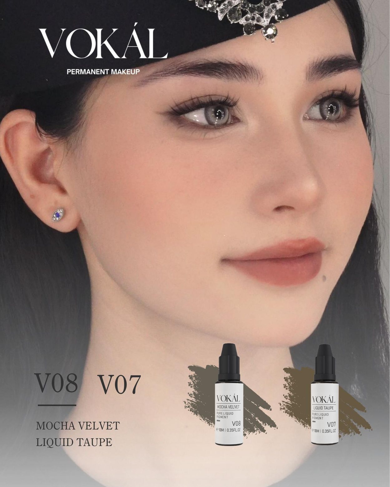 VOKAL eyebrow PMU pigment work show for soft healed brows