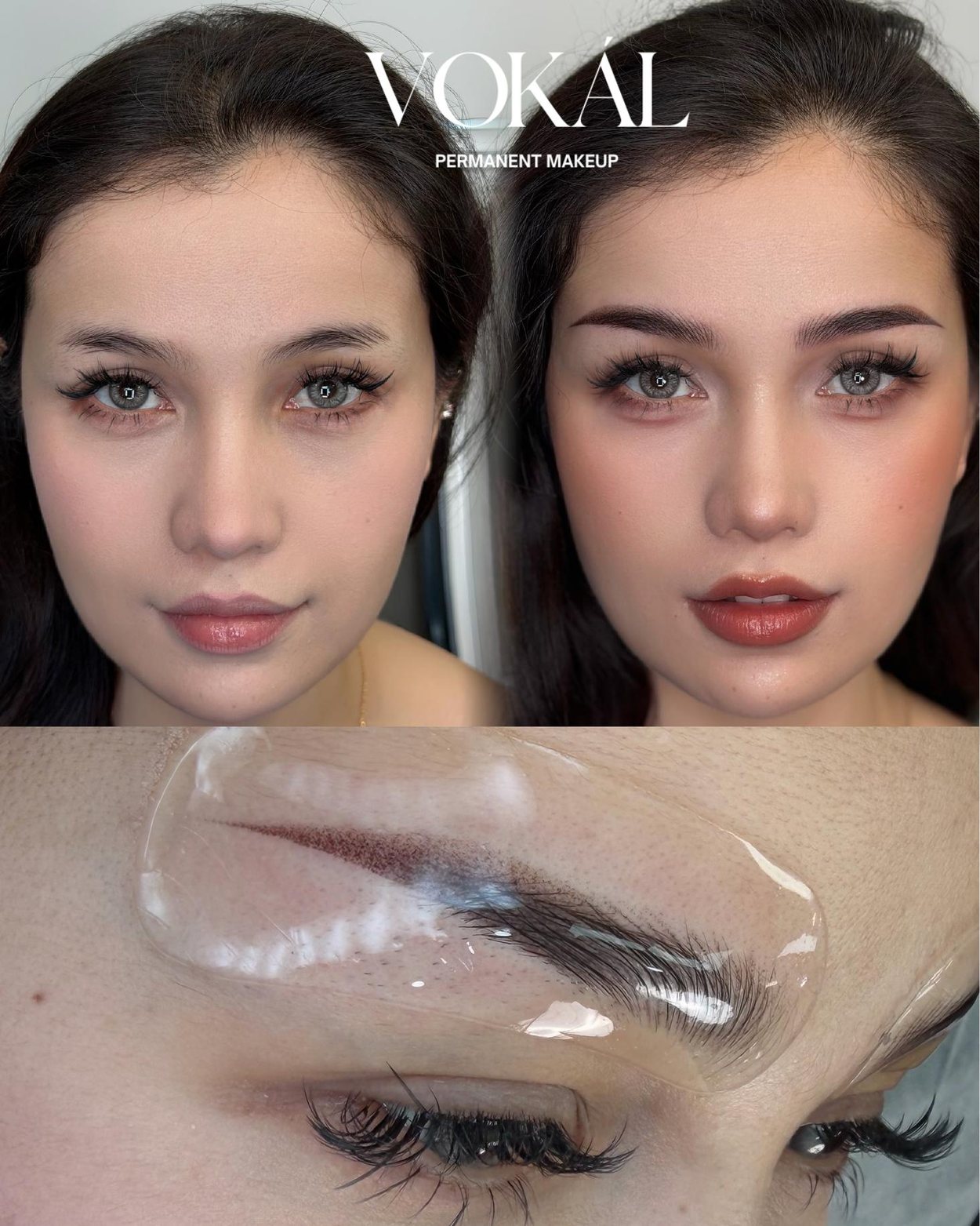 VOKAL brow pigment work show with artist application