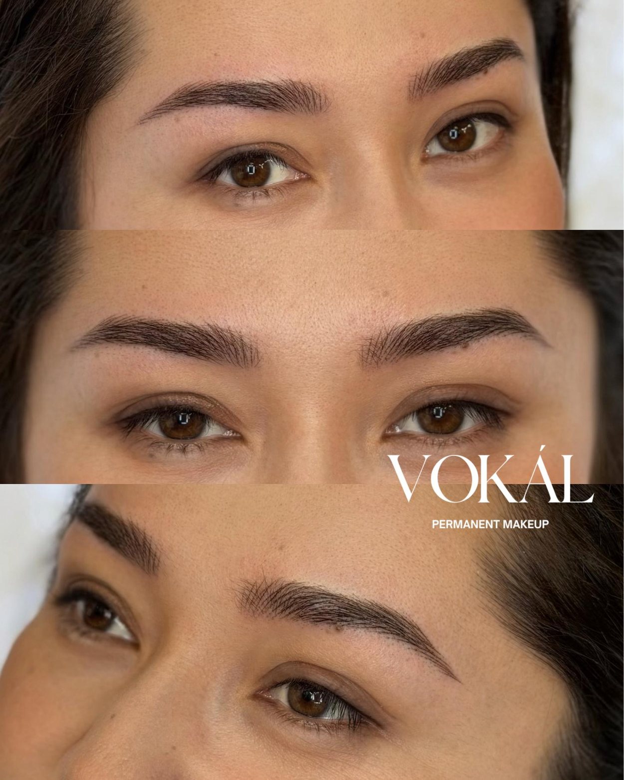VOKAL pigment result for defined eyebrow permanent makeup