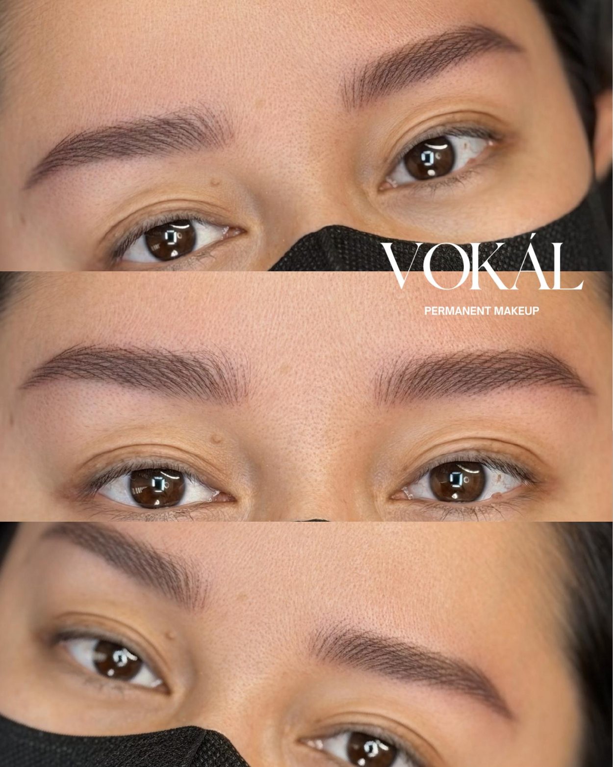 VOKAL brow pigment result before and after style