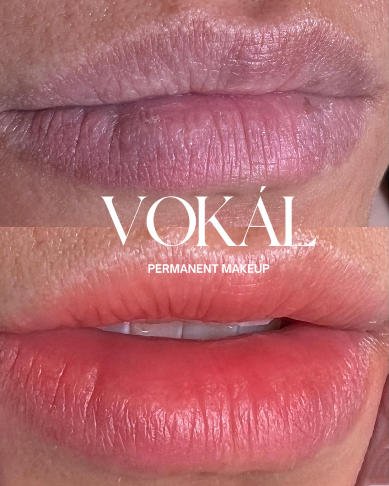 VOKAL lip blush healed result with natural rosy color