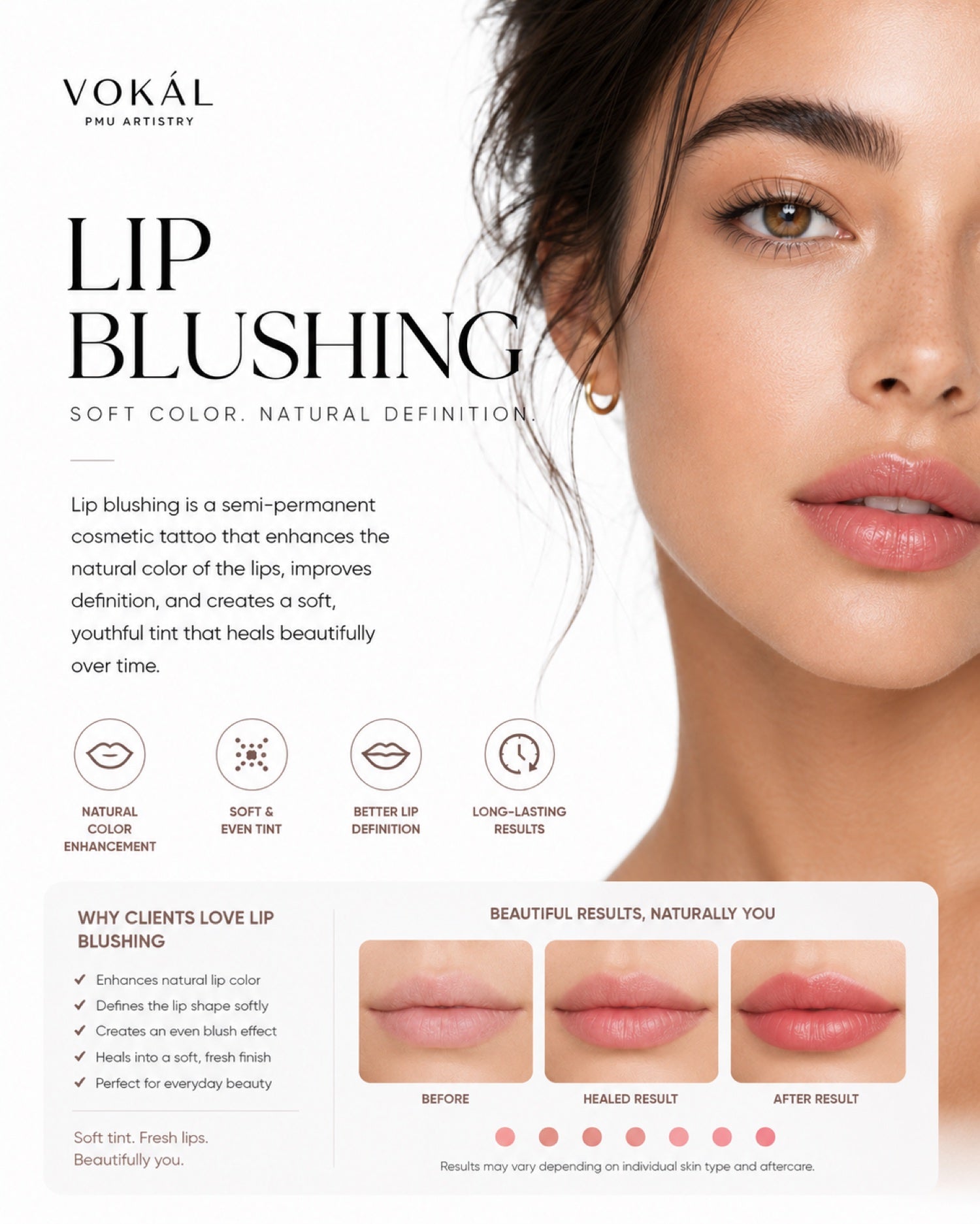 VOKAL lip blushing course treatment illustration