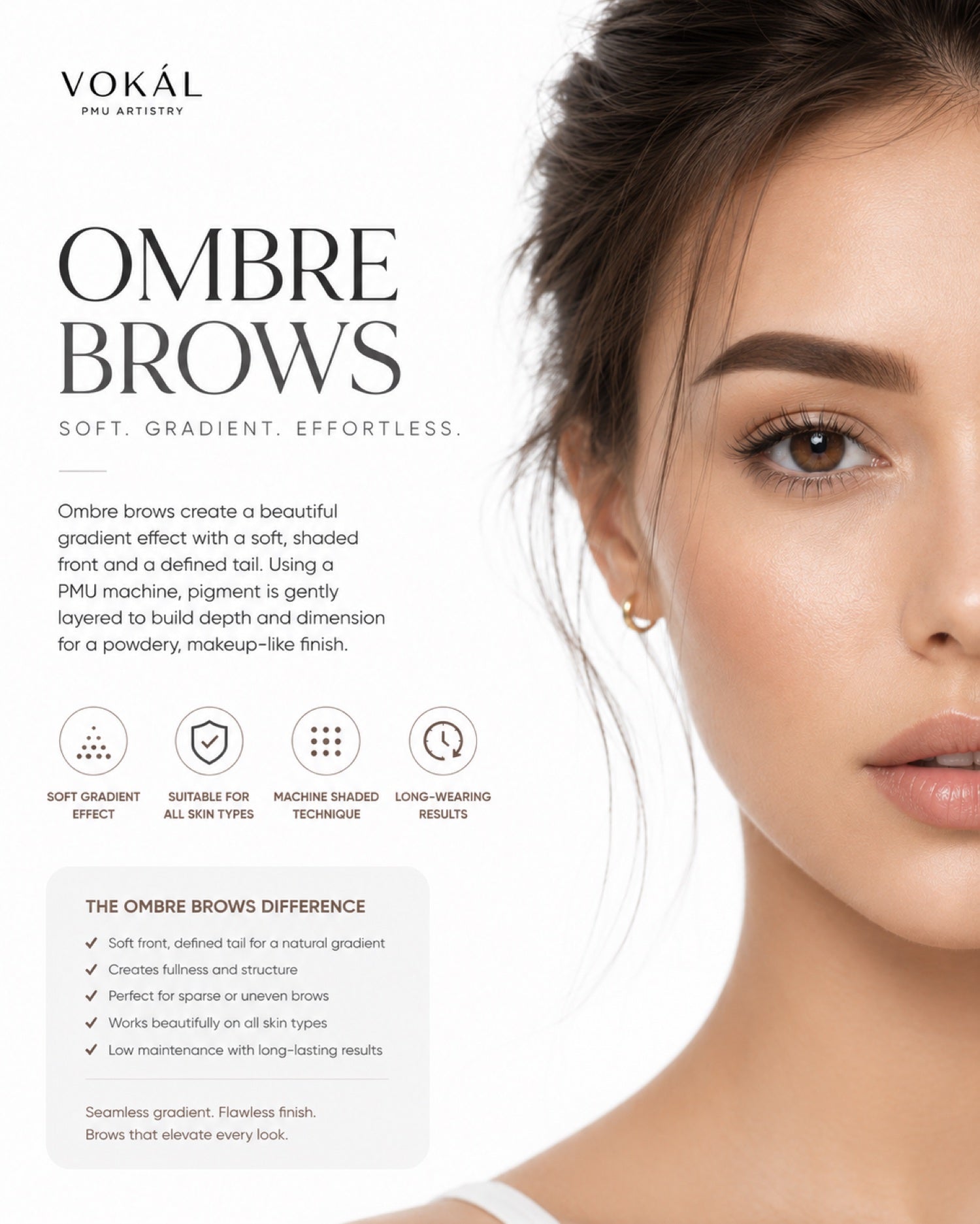 VOKAL ombre brows training board