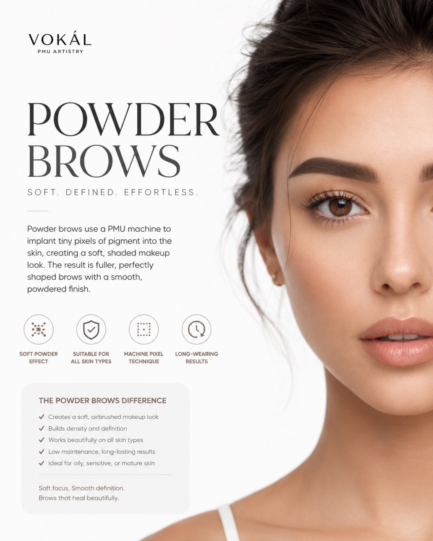 VOKAL powder brows training board