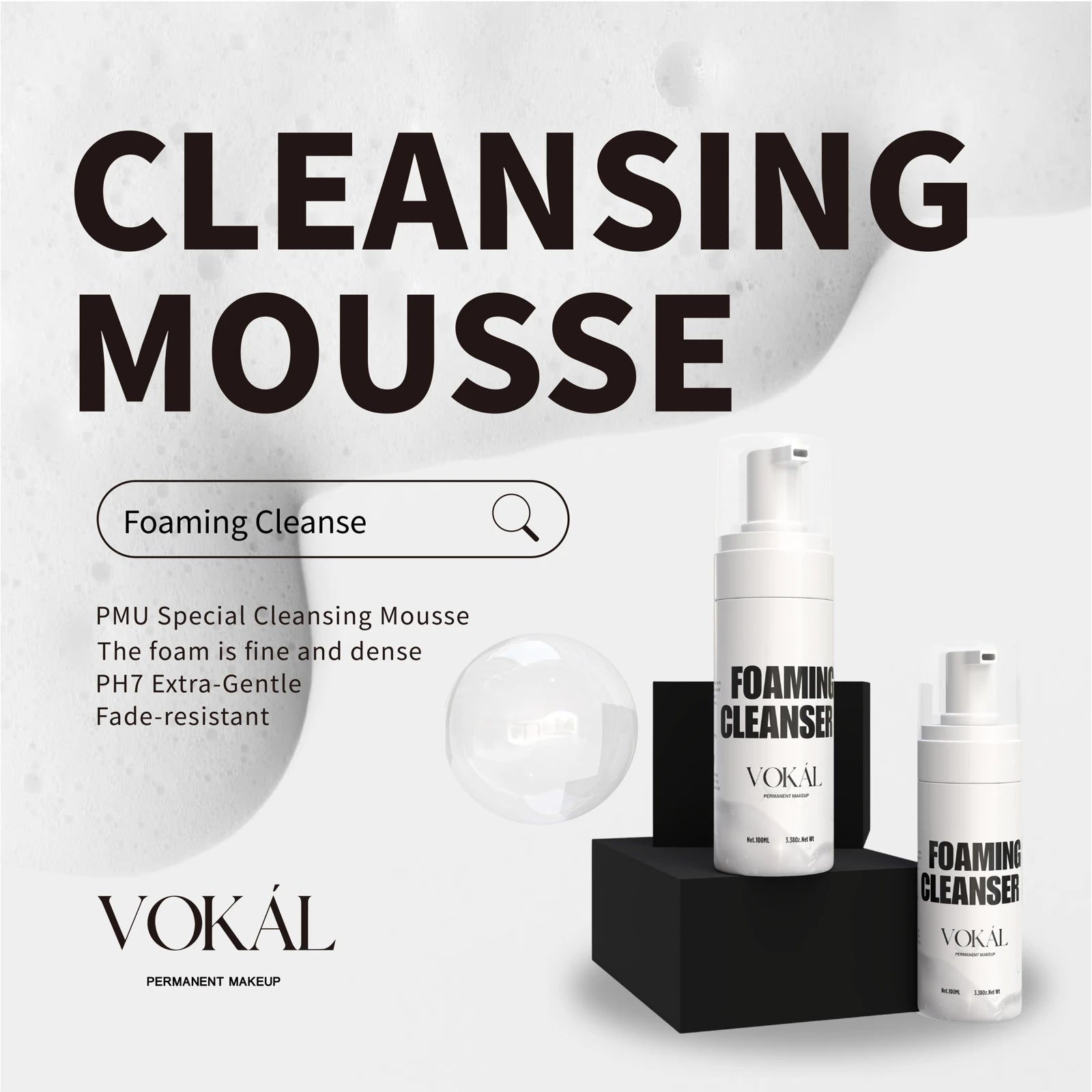 Cleansing mousse presentation